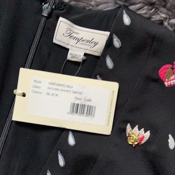 Temperley London NWT black midi dress UK6/US2 - Picture 6 of 9